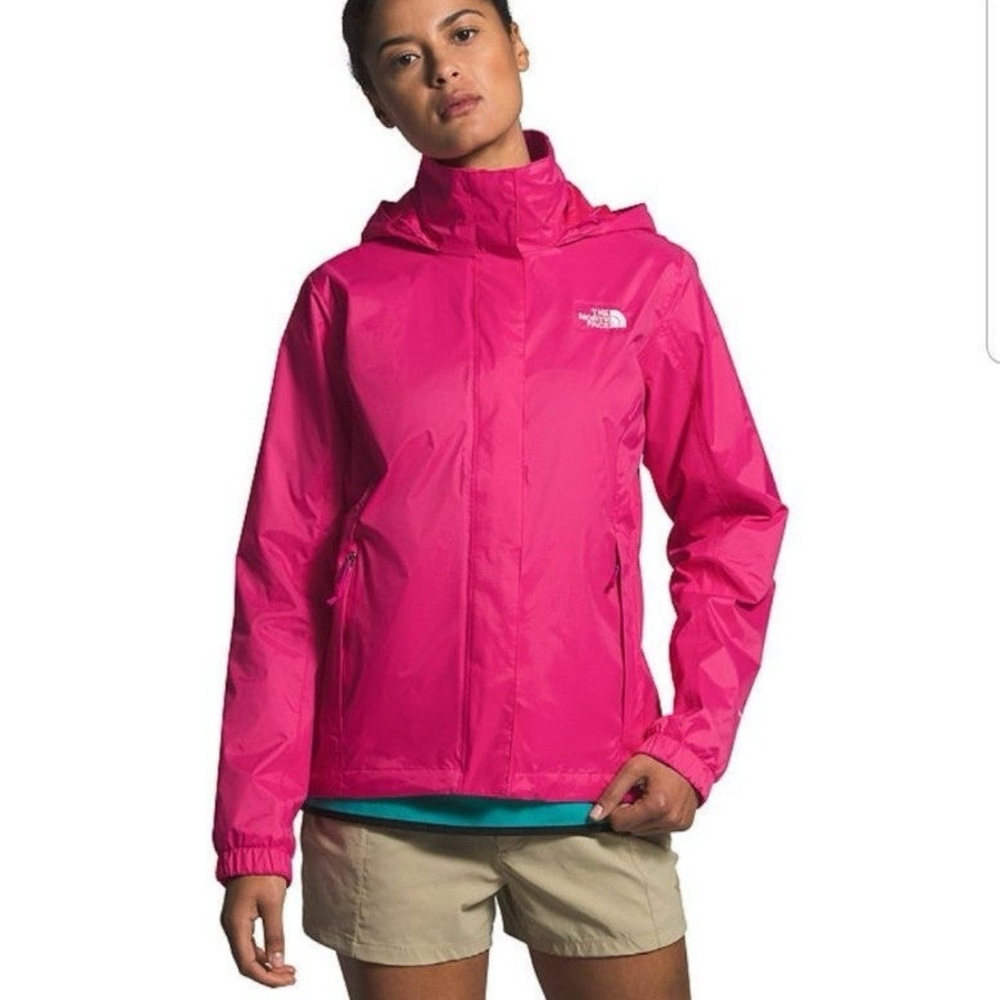 The North Face pink Hyvent waterproof outdoor hooded heavy jacket L